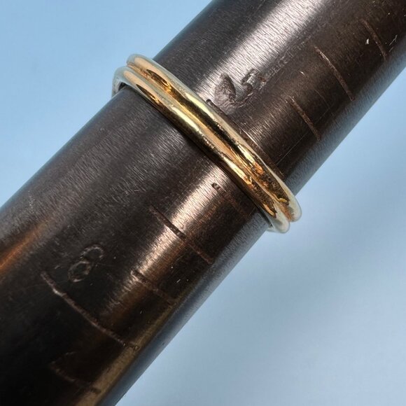 14k Yellow Gold Multi-Gemstone Handmade Statement Ring 2mm Width Size 5 - Picture 8 of 9